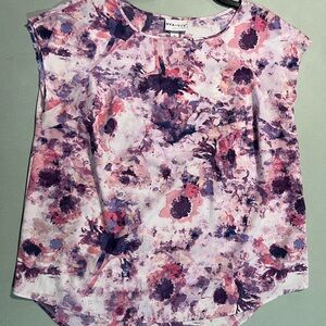 Ava & Viv Purple and Pink Floral Blouse